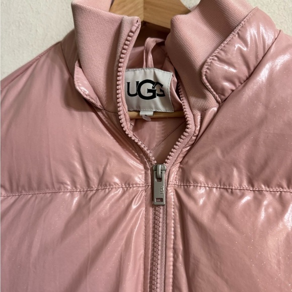 UGG Pink Quilted Puffer Jacket with High Collar Size S NWT - Picture 3 of 7